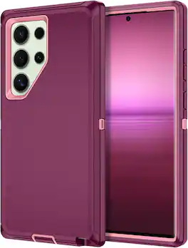Entronix - Galaxy S24 Ultra Case - Heavy Duty Triple-Layer Protection - Purple