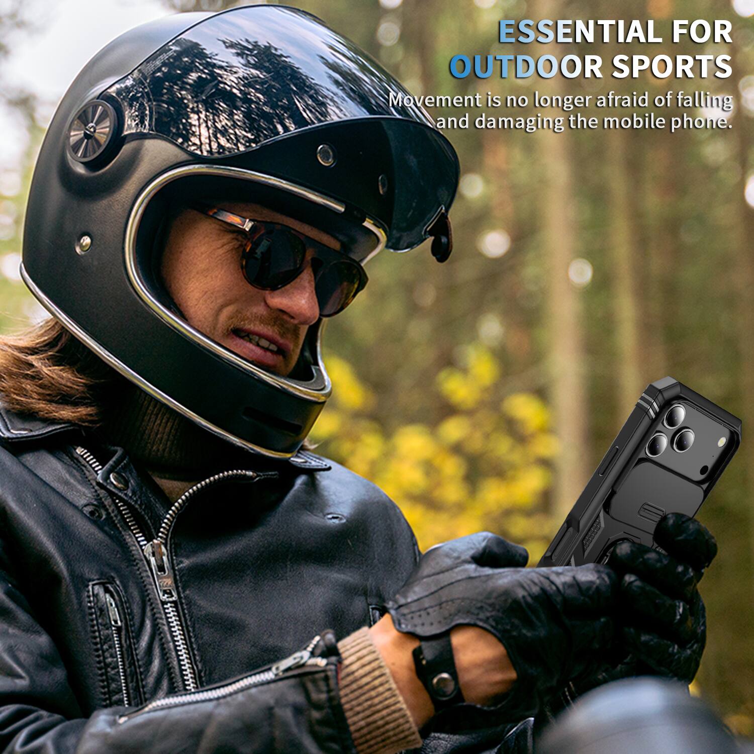ESSENTIAL FOR OUTDOOR SPORTS  
Movement is no longer afraid of falling and damaging the mobile phone.