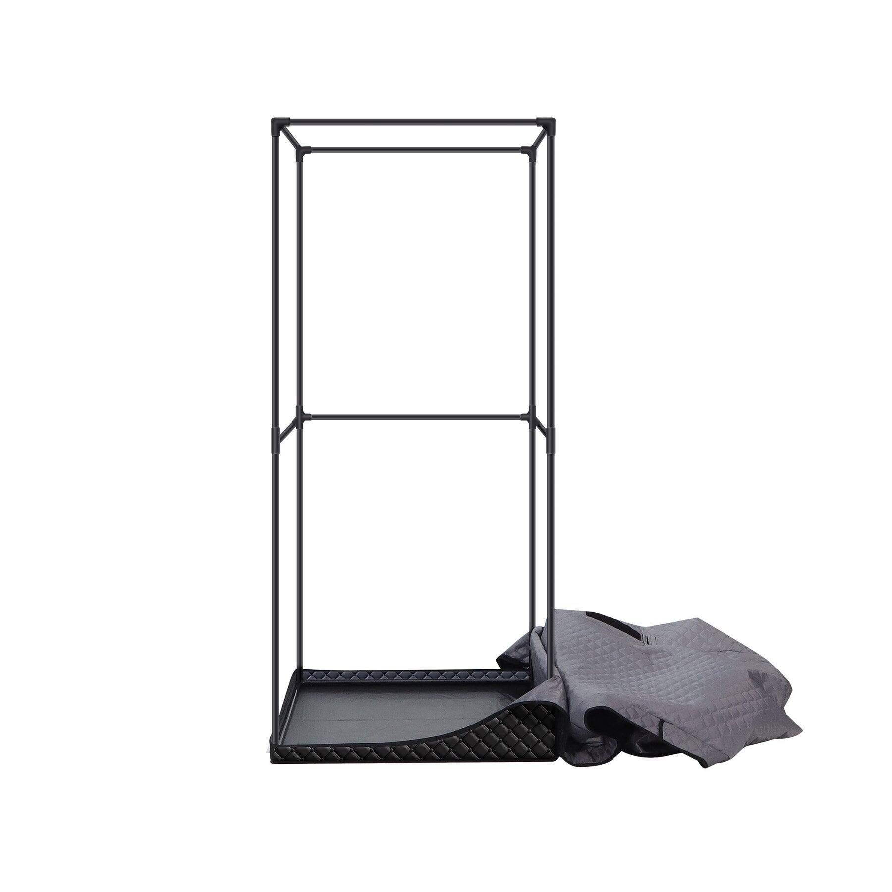 Alt View 5. EZLIFE - Infrared Sauna Tent with Red Light | EZLIFE - Black.