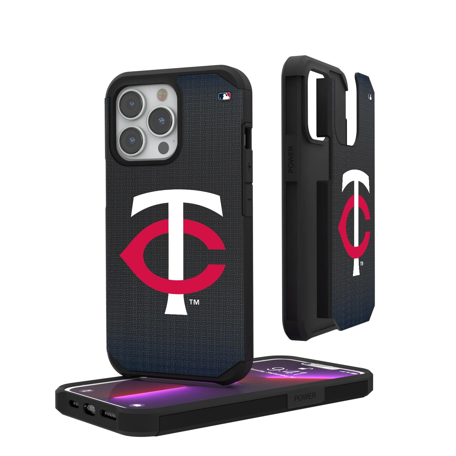 Keyscaper - MLB - Minnesota Twins - Linen Logo iPhone Rugged Case - 15 Pro - Black price history on PriceWatchPro
