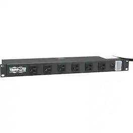 Eaton Tripp Lite Series 1U Rack-Mount Power Strip, 120V, 20A, 5-20P, 12 Outlets (6 Front-Facing, 6-Rear-Facing) 15 ft - Black