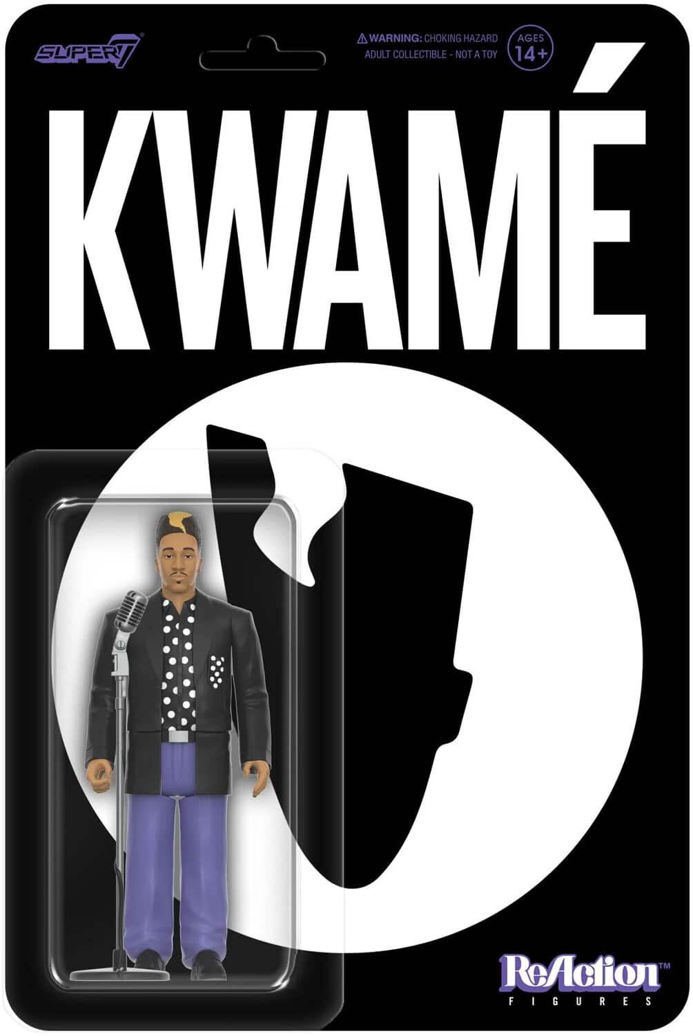 Kwamé - Super7 - Kwame - ReAction - Kwame (Black/White Polka Dot) - COLLECTABLES - Multicolor