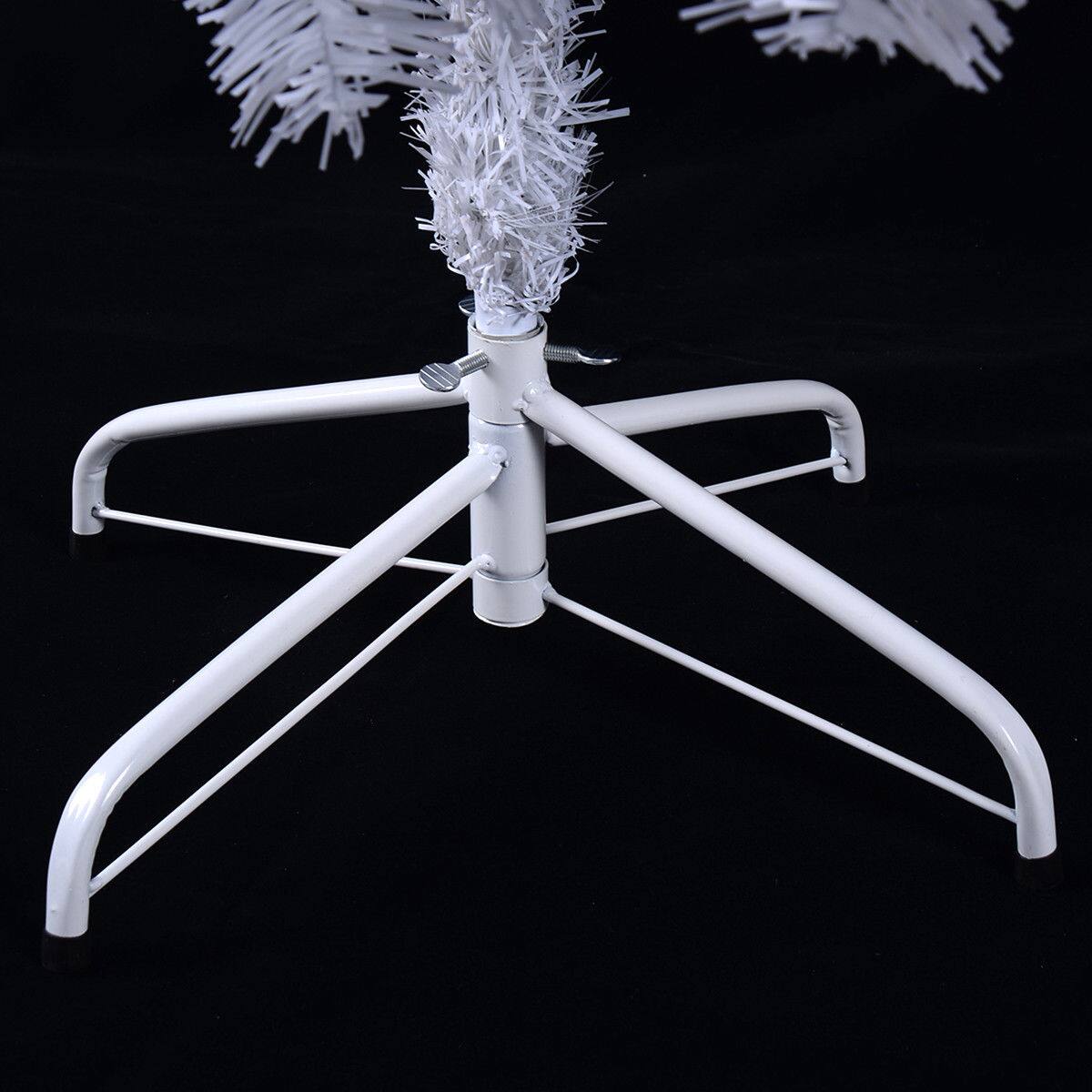 Alt View 18. Costway - 6Ft Artificial PVC Christmas Tree Stand Indoor Outdoor White - White.