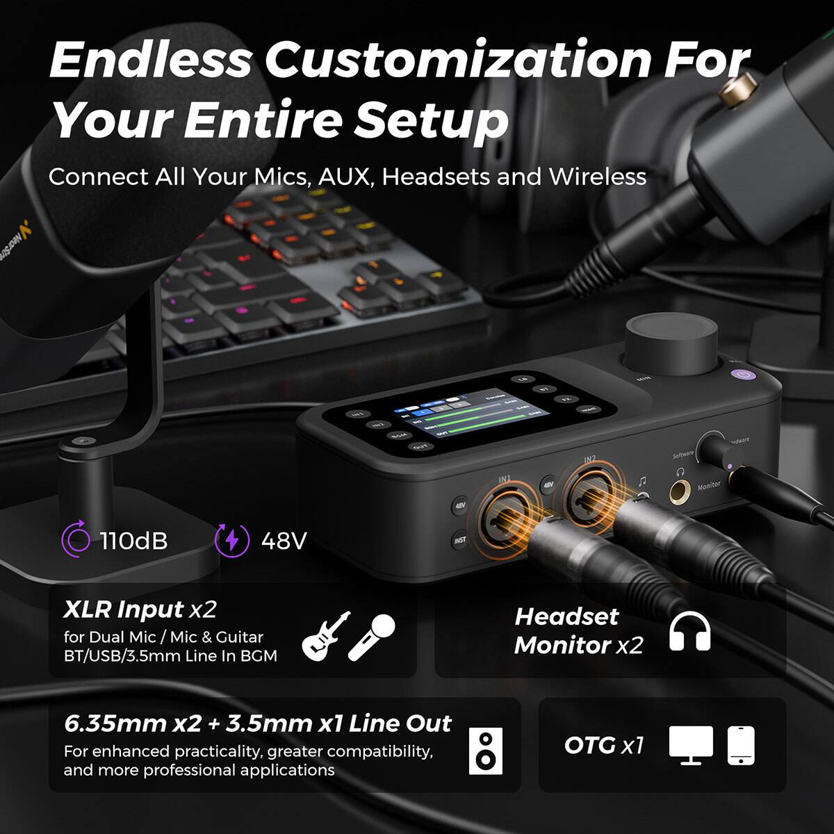 NearStream AMIX40U 10 Channel All in One USB C Audio Mixer - Best Buy