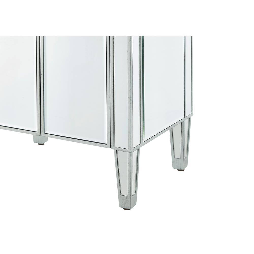 Alt View 7. Elegant Decor - Cabinet 2 doors 24in. W x 16in. D x 26in. H in antique silver paint - Antique Silver.