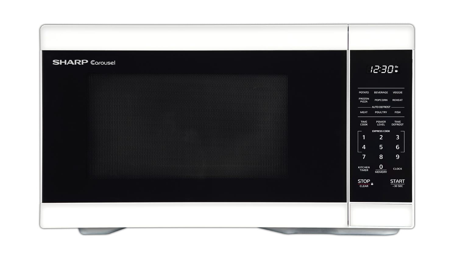 Sharp - 1.1 cu ft Countertop Microwave with 1000 watts and Auto Cook Features - White - Front_Zoom