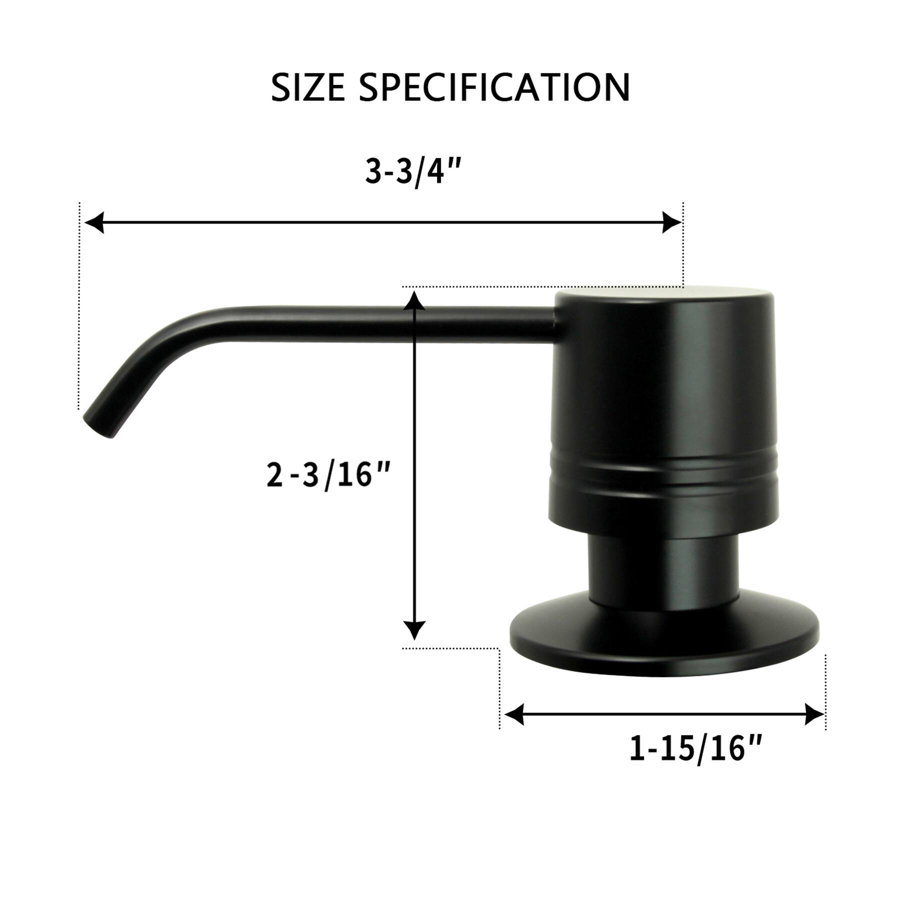 SIZE SPECIFICATION  
3-3/4"  
2-3/16"  
1-15/16"