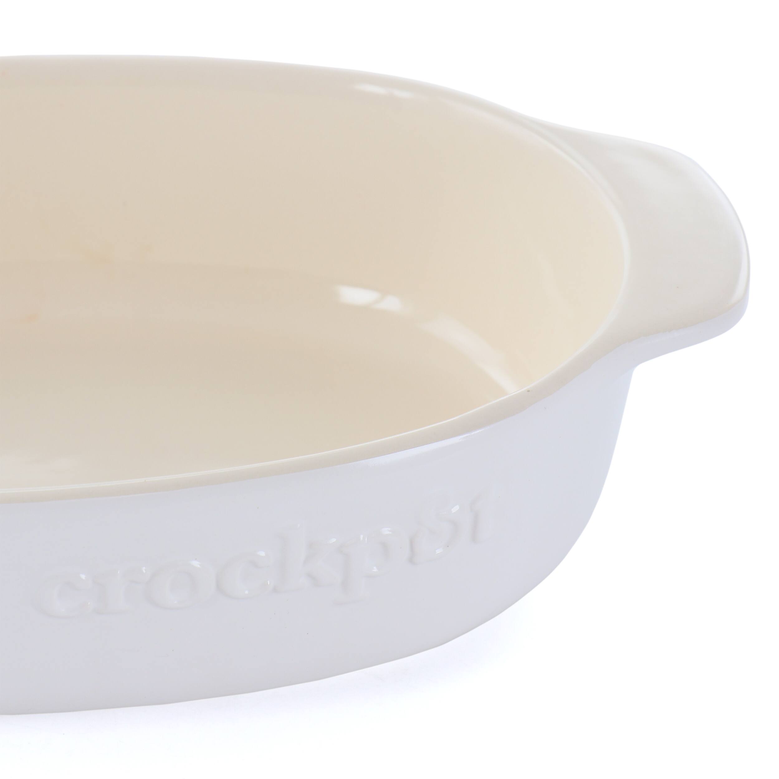 Alt View 2. Crockpot - Crock Pot Artisan 2.5 Quart Oval Stoneware Casserole in White - White.