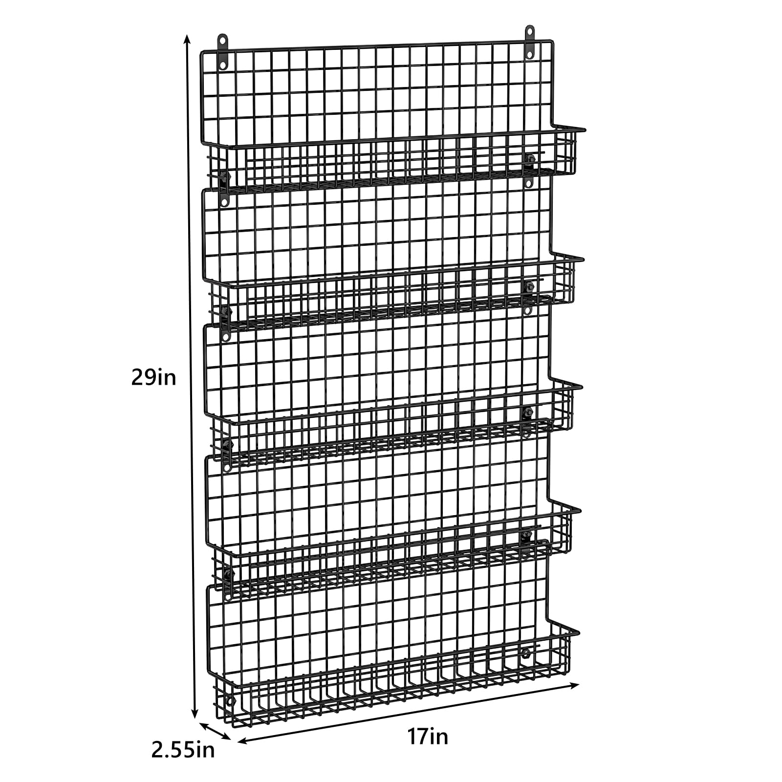 Dazzling Pops X cosrack Spice Rack Organizer, 5 Tier Wall Spice Rack ...