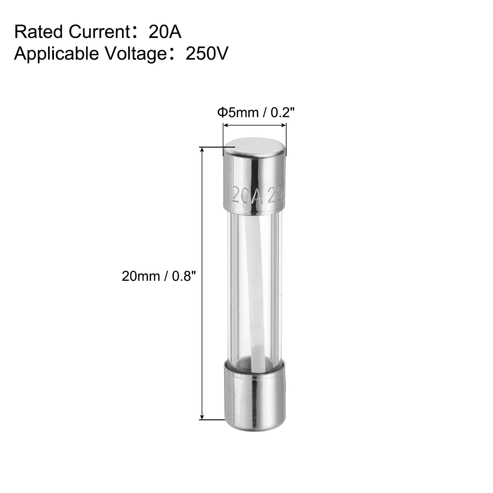 Rated Current: 20A  
Applicable Voltage: 250V  

Φ5mm / 0.2"  
20mm / 0.8"