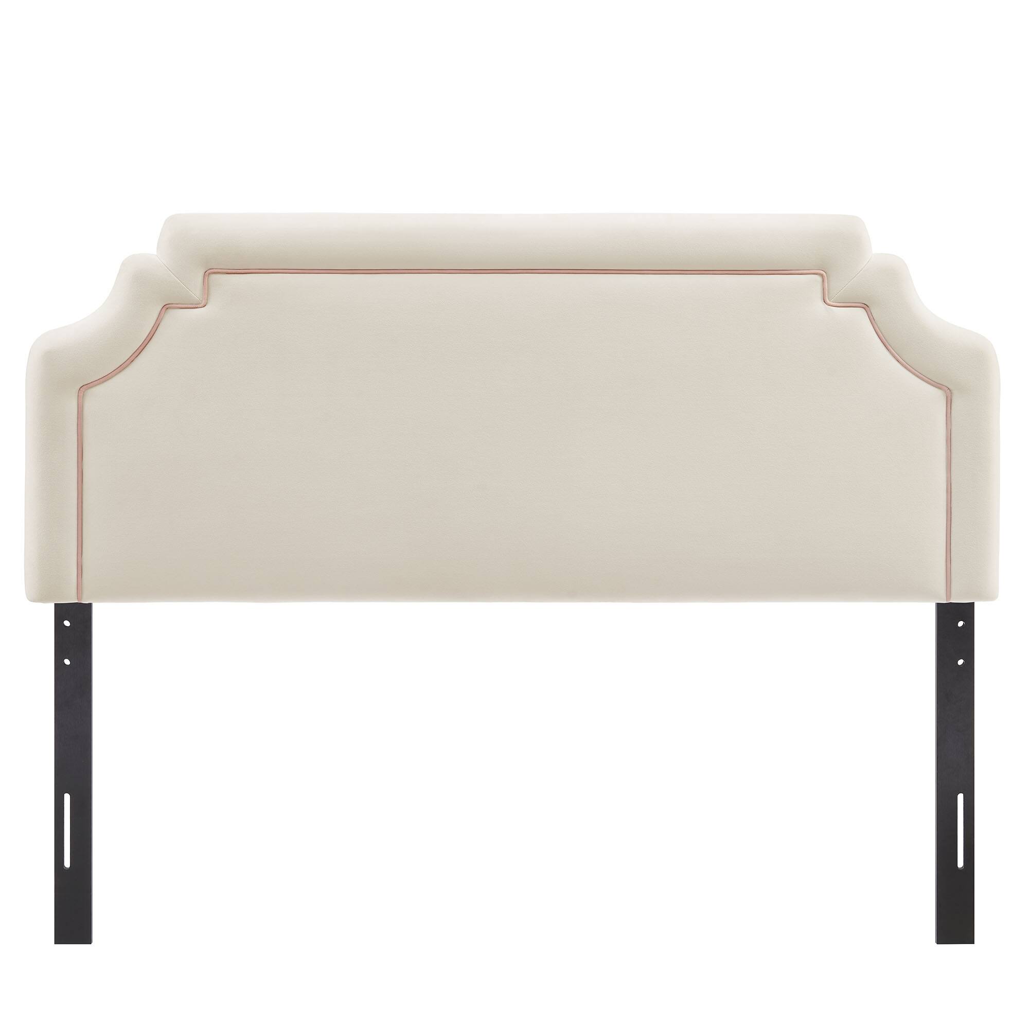 Alt View 3. Modway - Magnolia Stain-Resistant Performance Velvet Headboard by Modway - Alabaster Pink.
