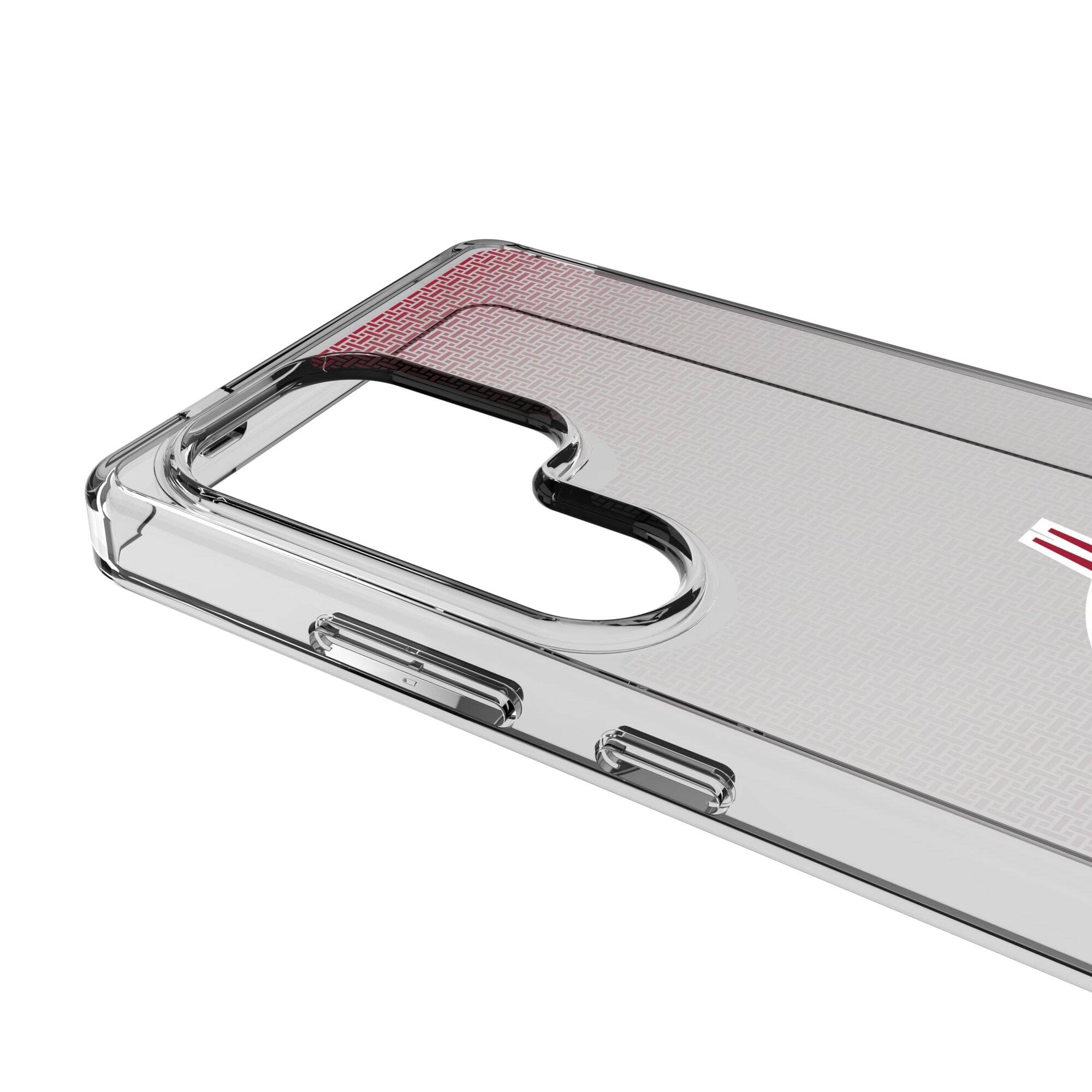 Alt View 2. Keyscaper - Washington State Cougars Linen Logo Galaxy Clear Case - S22 - Multicolor.
