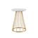 Alt View 31. Walker Edison - Modern Round Cage-Leg Side Table - Faux White Marble.