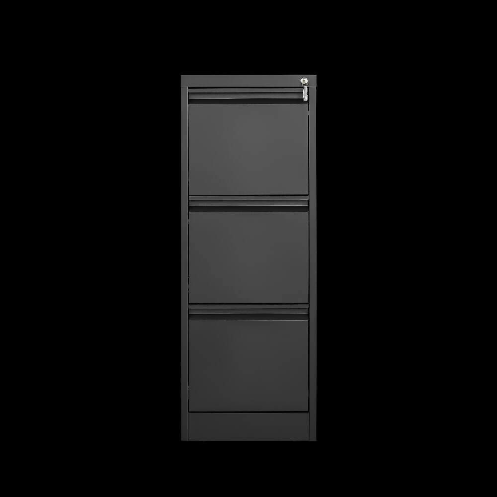 Alt View 6. Loheer - Loheer 3 Drawer Locking File Cabinet Steel Vertical Storage Black.