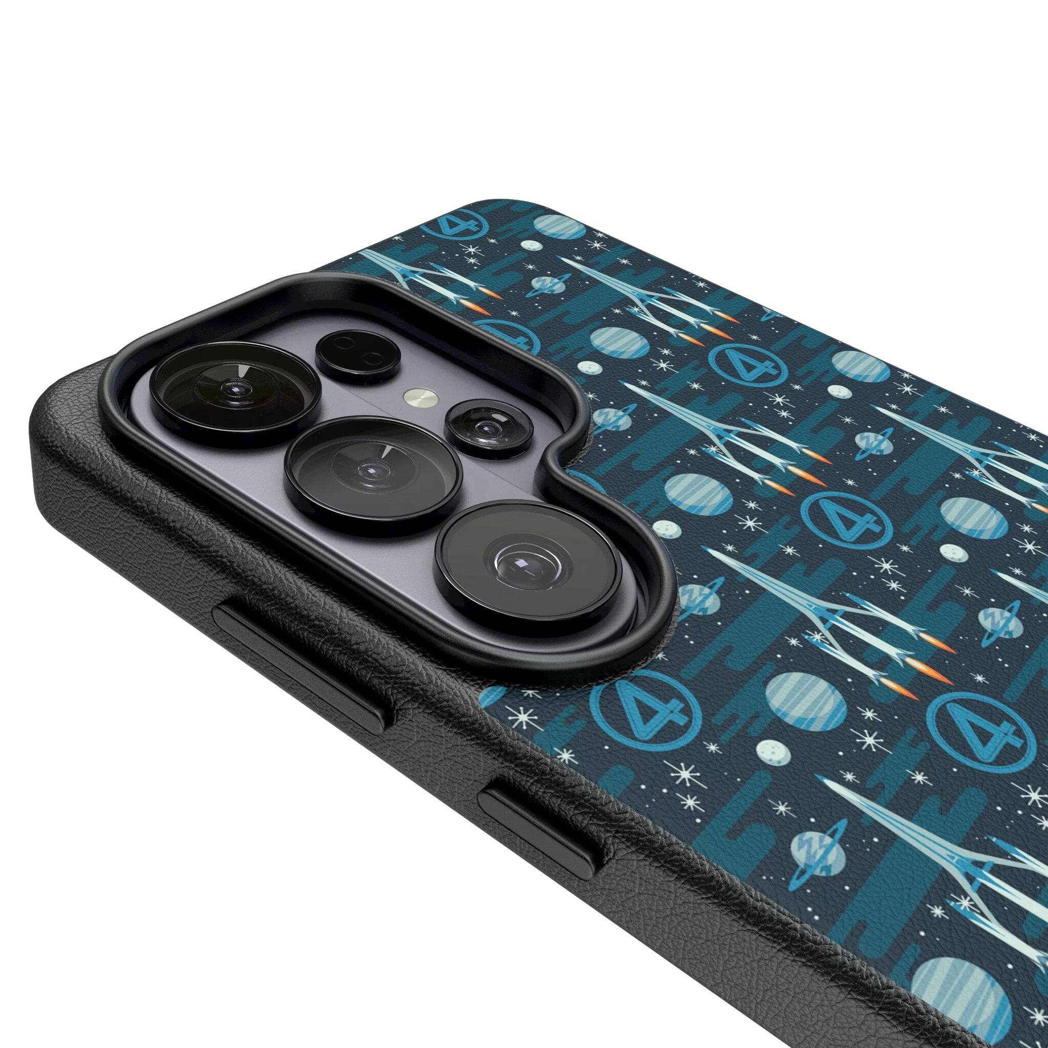 Left. Keyscaper - Marvel Pattern MagSafe Compatible Phone Case - Samsung Galaxy S26 Ultra - Fantastic Four.