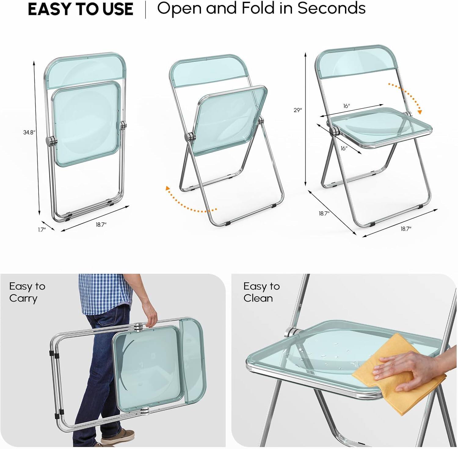 EASY TO USE  
Open and Fold in Seconds

29"  
16"  
34.8"  
16"  
18.7"  
1.7"  
18.7"  
18.7"

Easy to Carry  
Easy to Clean