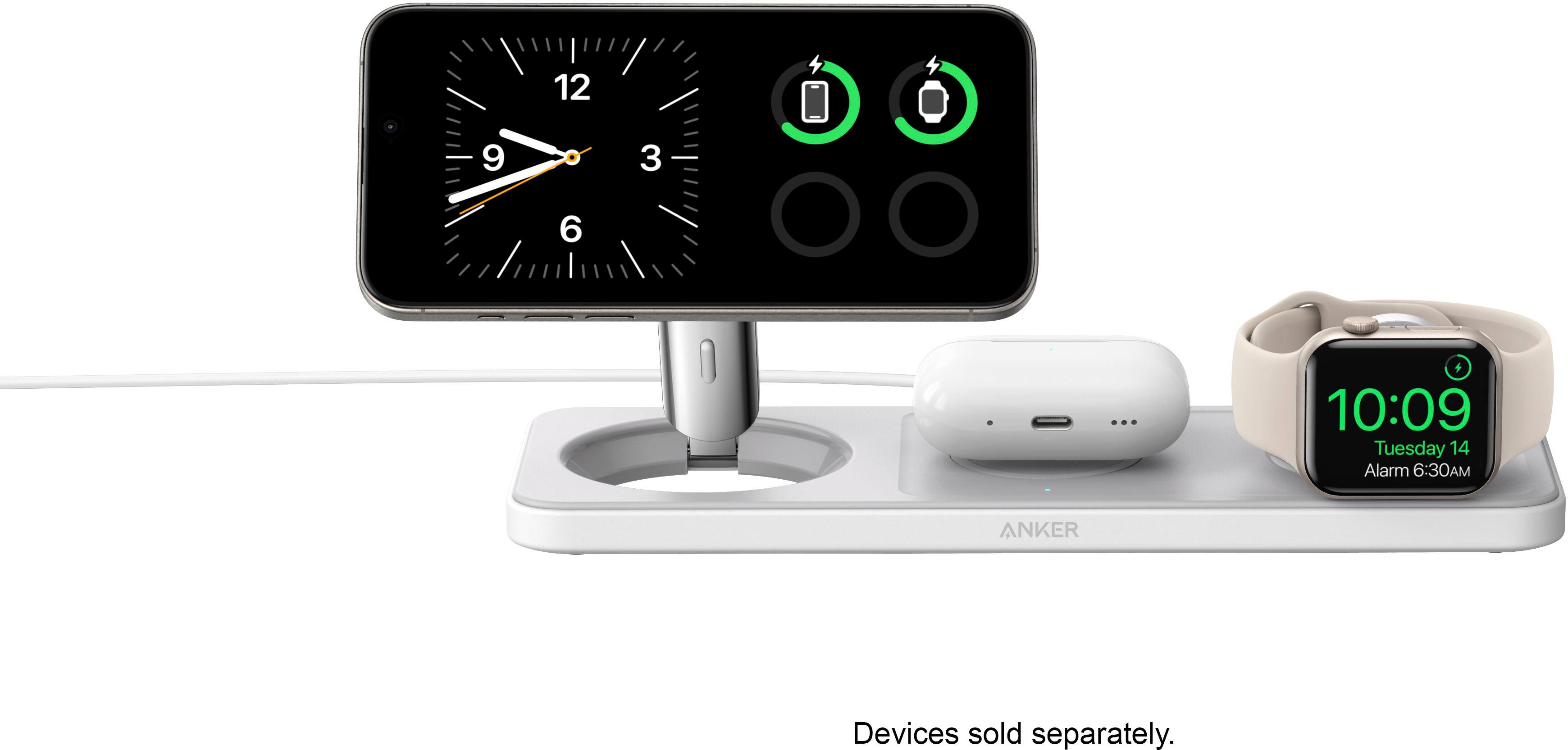 "12 9 3 6 + 10:09 Tuesday 14 Alarm 6:30AM ANKER Devices sold separately."