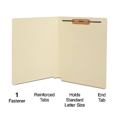 1 Fastener  
Reinforced Tabs  
Holds Standard Letter Size  
End Tab