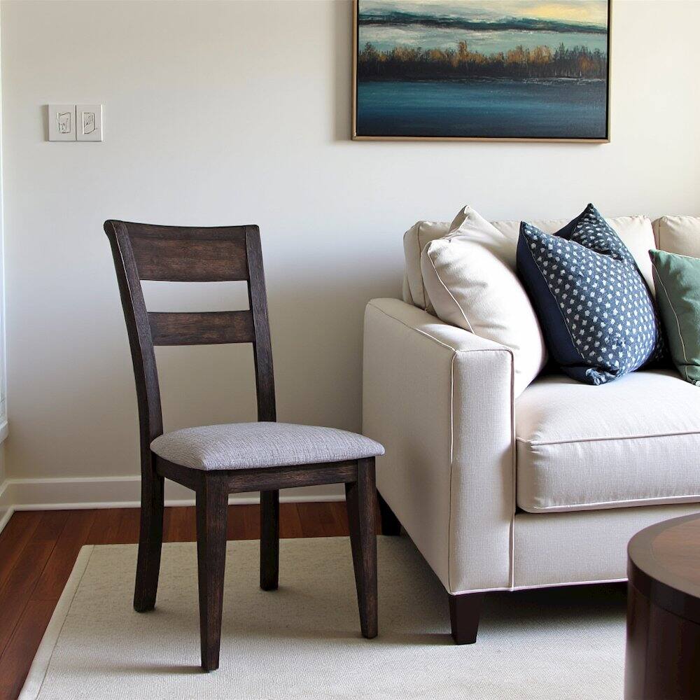 Alt View 4. Starlight Canyon Home - Brown Wooden Side Chair – Elegant Wooden Dining Chair for Kitchen - Brown.