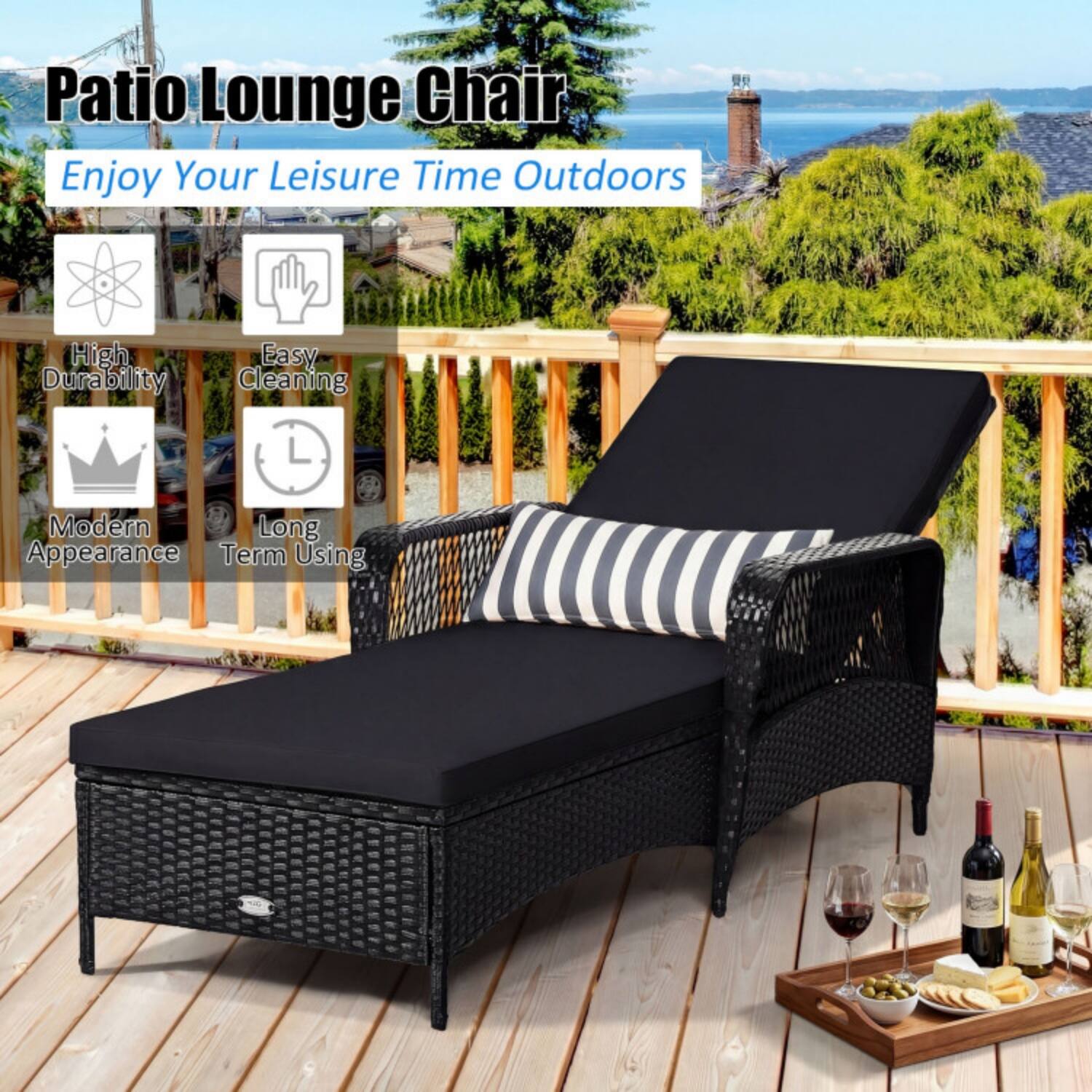 Patio Lounge Chair  
Enjoy Your Leisure Time Outdoors  

- High Durability  
- Easy Cleaning  
- Modern Appearance  
- Long Term Using