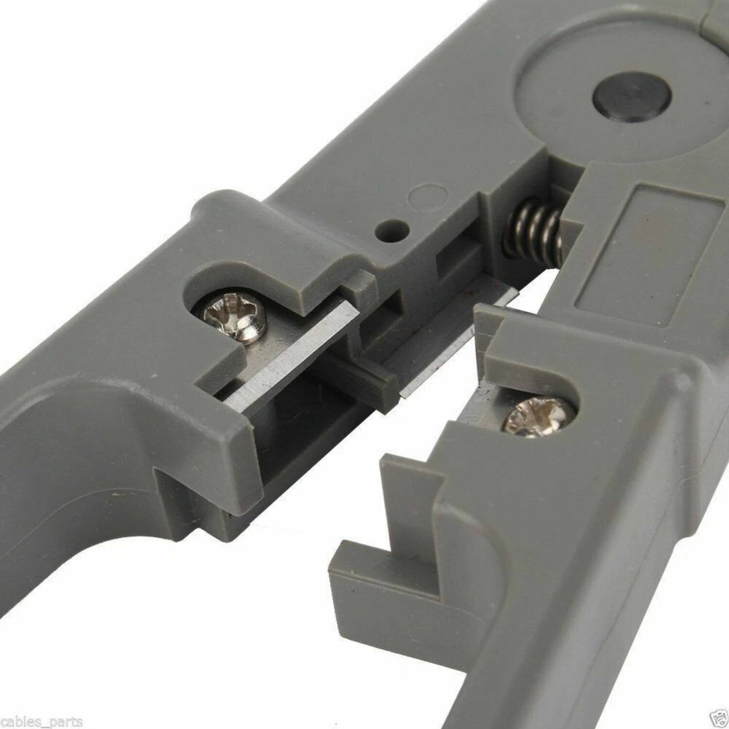 Angle. Stock Preferred - RJ11 RJ45 CAT5 Cable Wire Cutter Stripper Punch Down Network Tool - White.