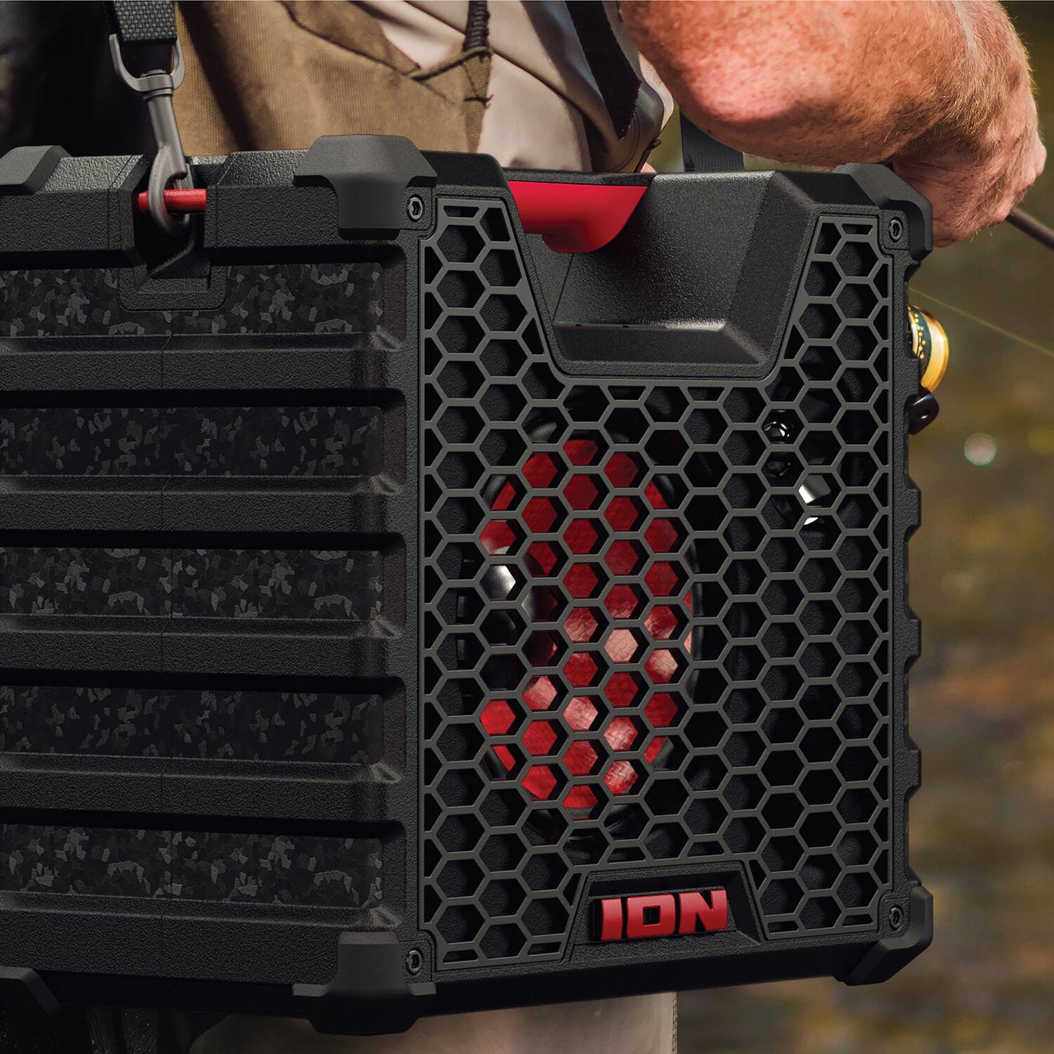 Back. ION Audio - Tailgater Tough Portable Bluetooth All-Weather Speaker with Lights and Stereo-Link - Black.