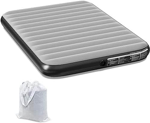 Front. Ezyrest - Queen Air Mattress - Black & Grey.