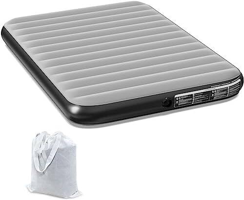 Front. Ezyrest - Queen Air Mattress - Black & Grey.