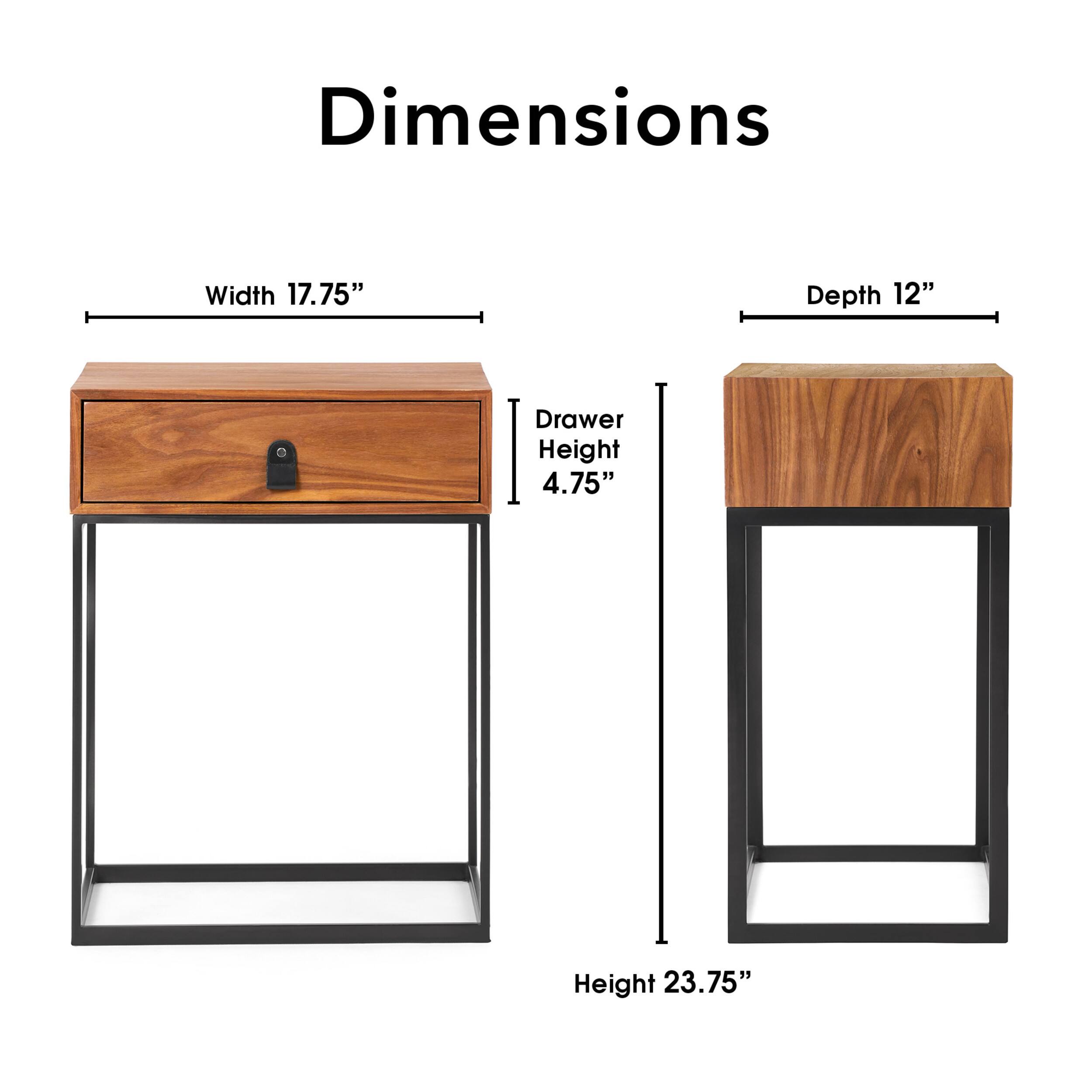 Alt View 11. Click Decor - Milo Side Table - Walnut Brown.