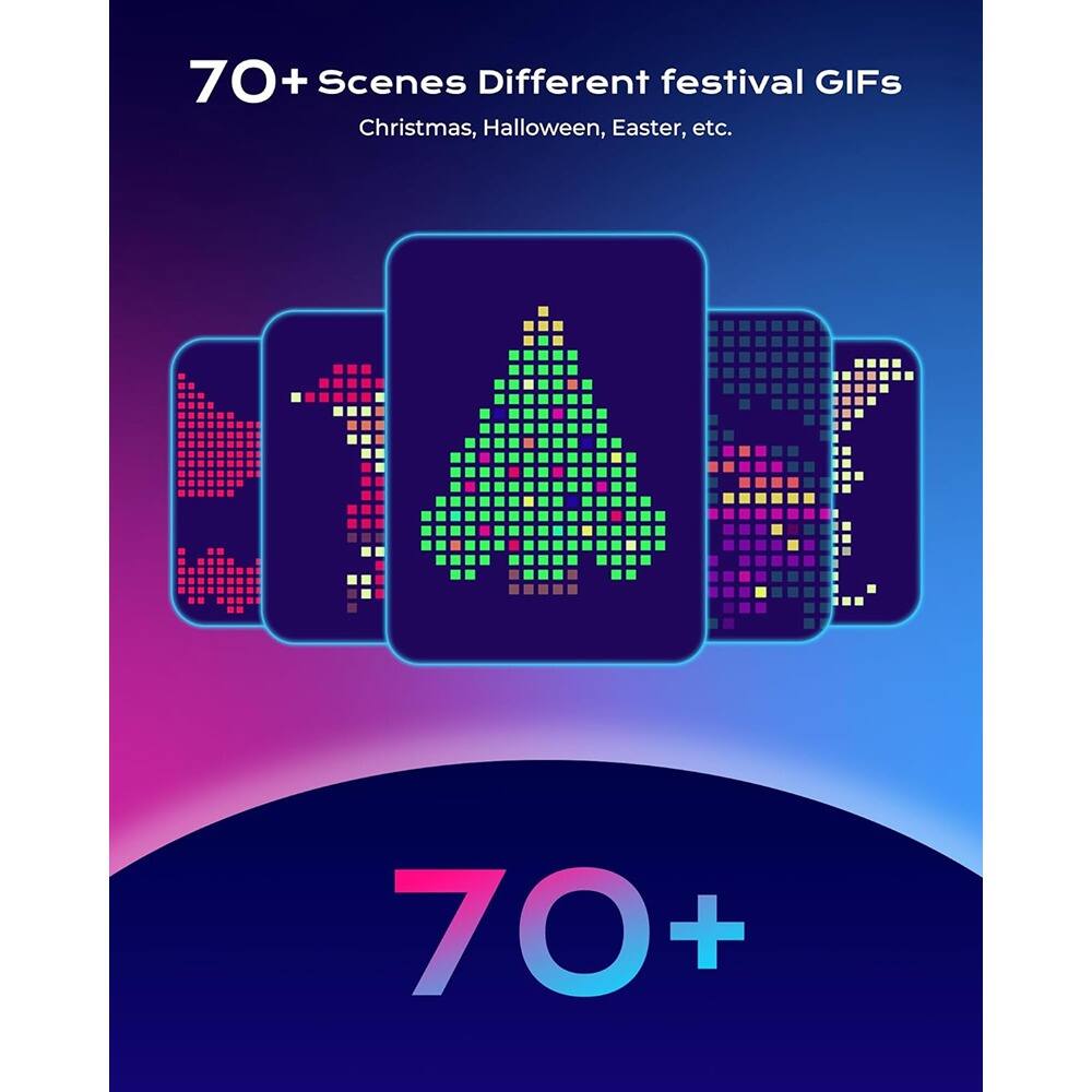 70+ Scenes Different festival GIFs  
Christmas, Halloween, Easter, etc.