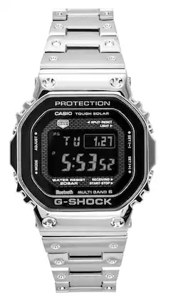 Casio - G-Shock Digital Full Metal Smartphone Link Solar GMW-B5000BT-1 200M Men's Watch - Black