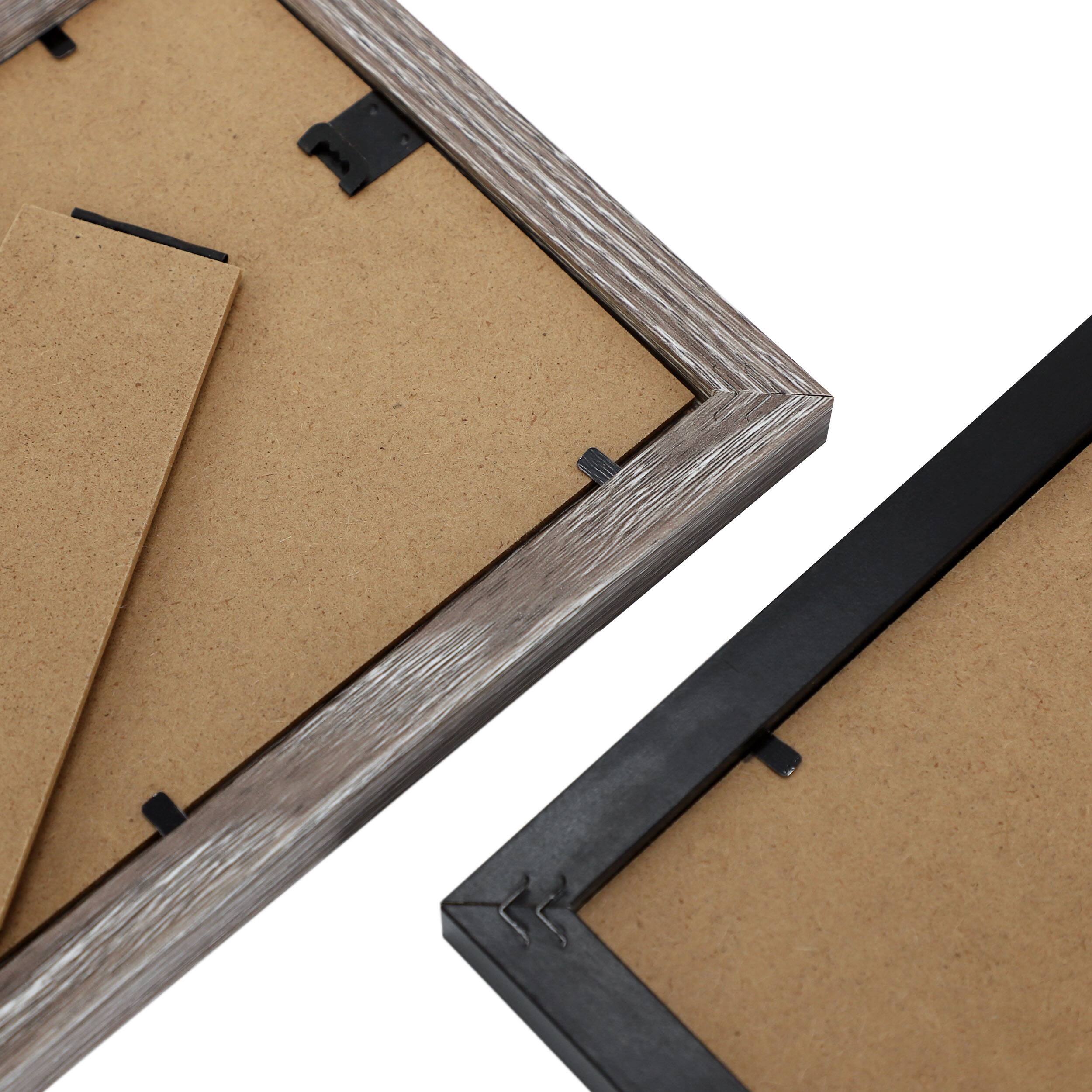 Alt View 5. MegaChef - MegaChef 10 Piece Assorted Wood Picture Frame Set in Black and Brown - Brown.