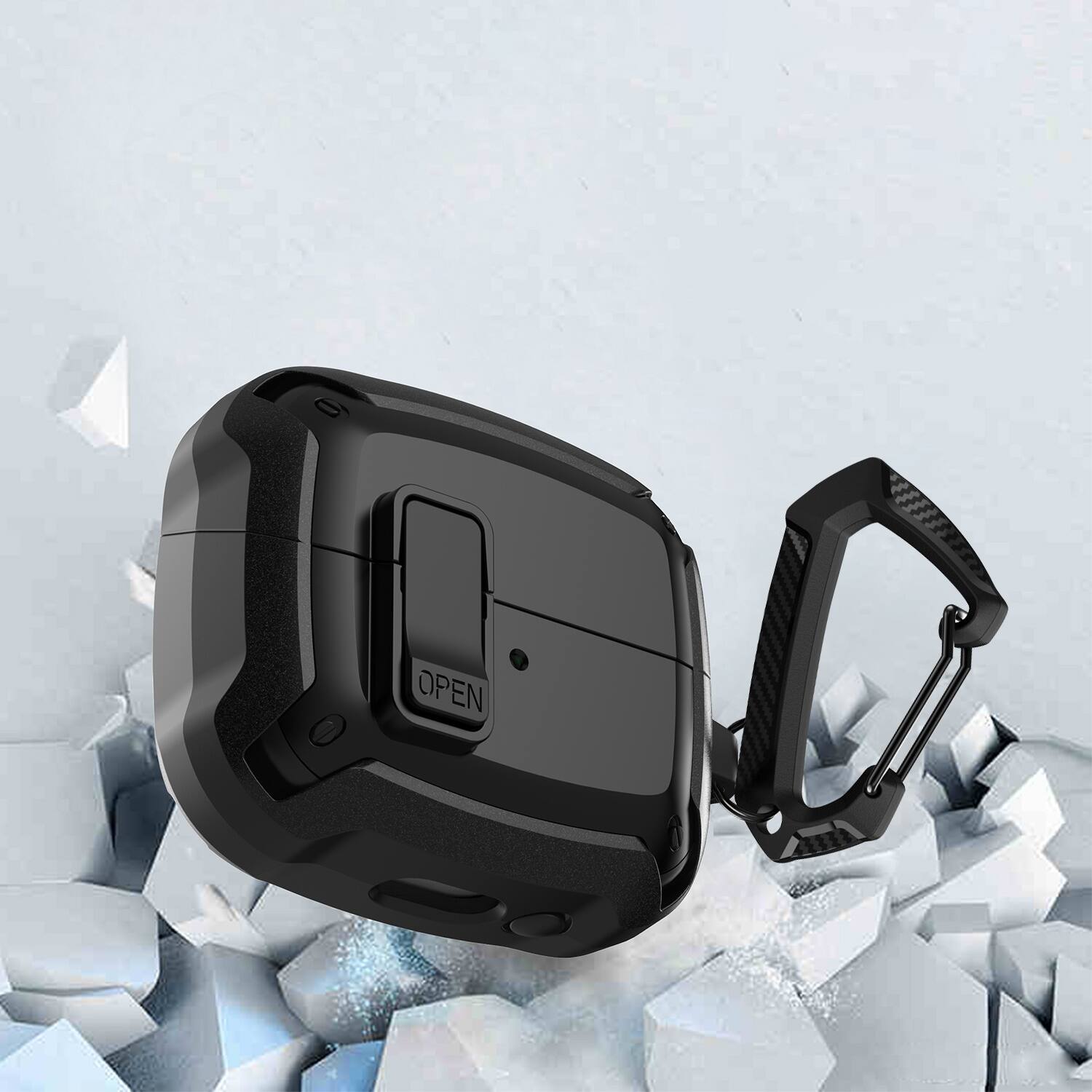 Alt View 17. SaharaCase - Raider Series Heavy Duty-Case for Samsung Galaxy Buds3, Buds3 Pro and Buds3 FE Headphones - Scorpion Black.