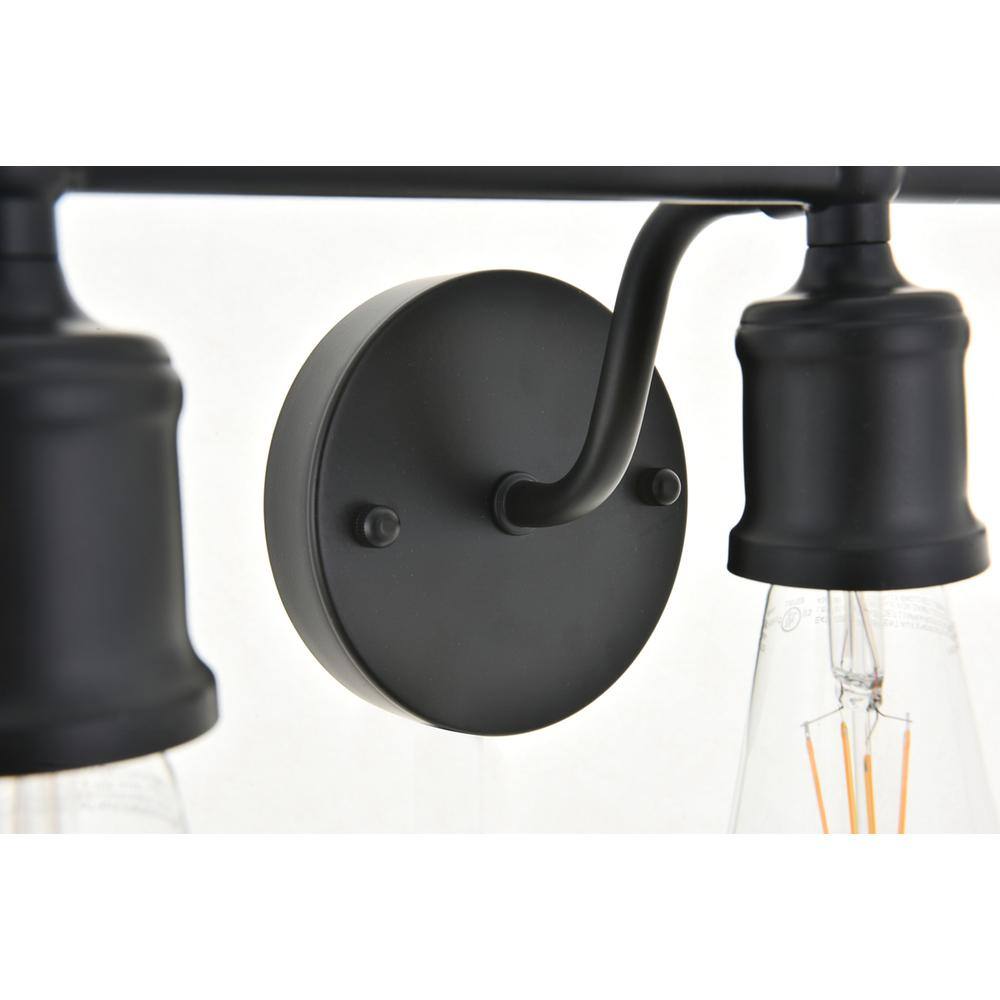 Alt View 1. Living District - Serif 5 light black Wall Sconce - Black.
