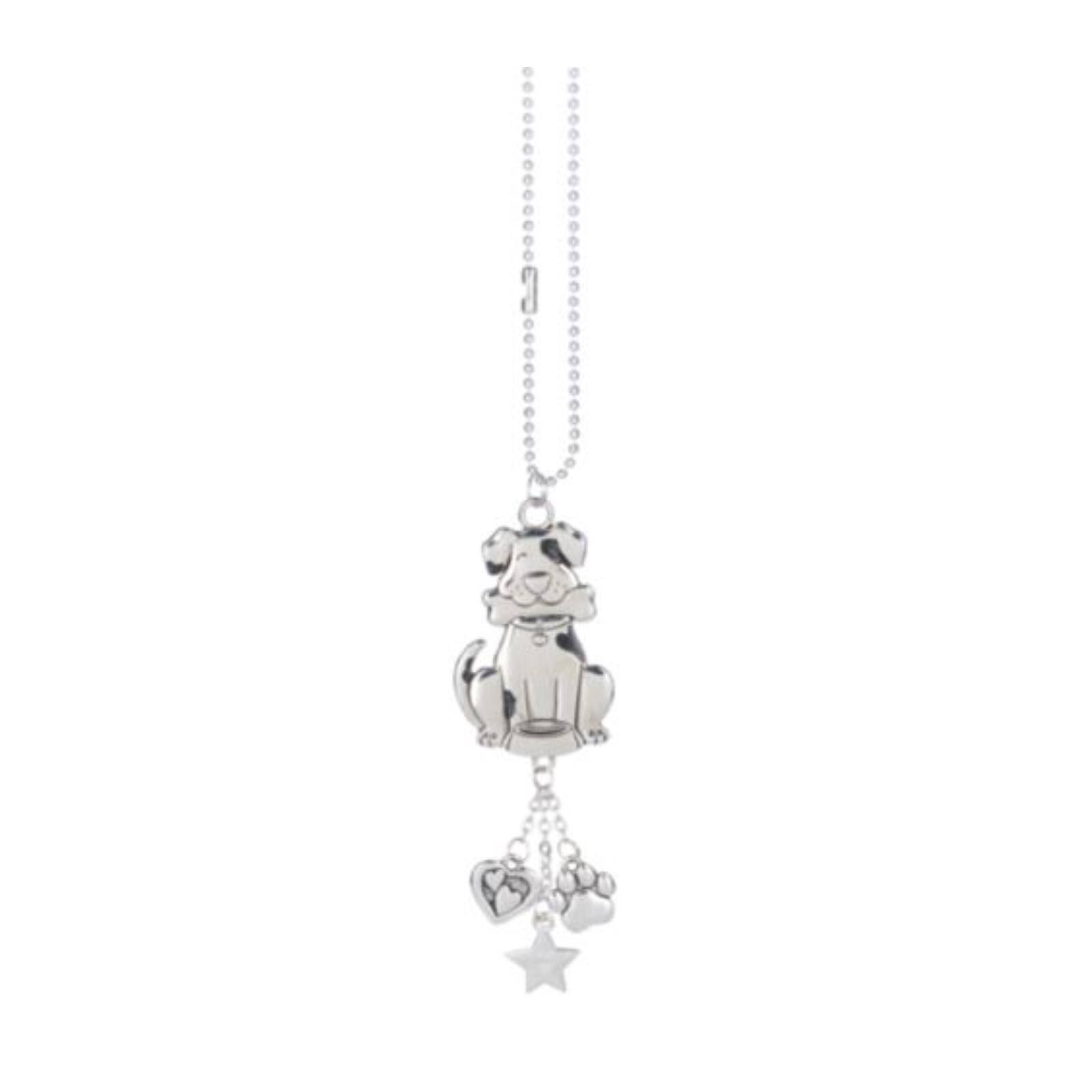 Ganz - Dog Holding Bone with Bowl Zinc Metal Car Charm with Chain - Silver price history on PriceWatchPro