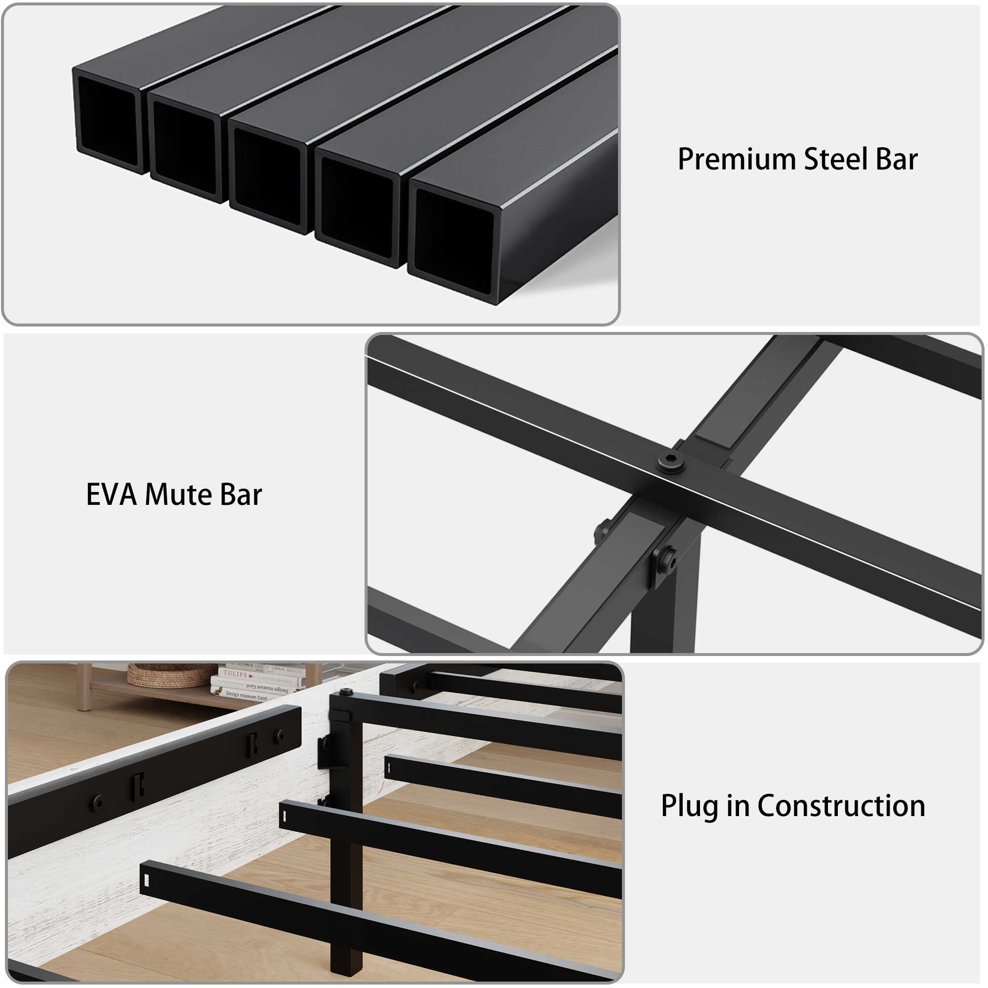 Premium Steel Bar  
EVA Mute Bar  
Plug in Construction