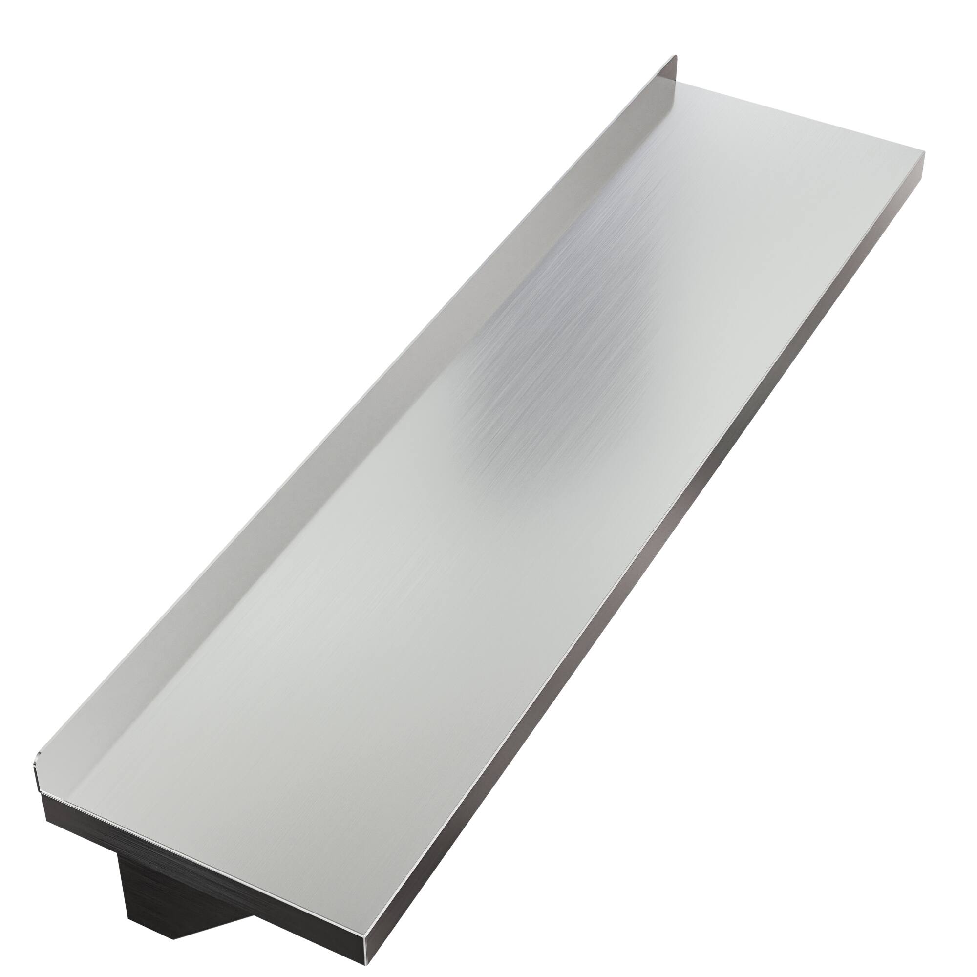 Alt View 2. Koolmore - 12" x 48" 18-Gauge Stainless-Steel Heavy Duty Wall Shelf with Pot Rack, WMPS-1248 . - Stainless-Steel.