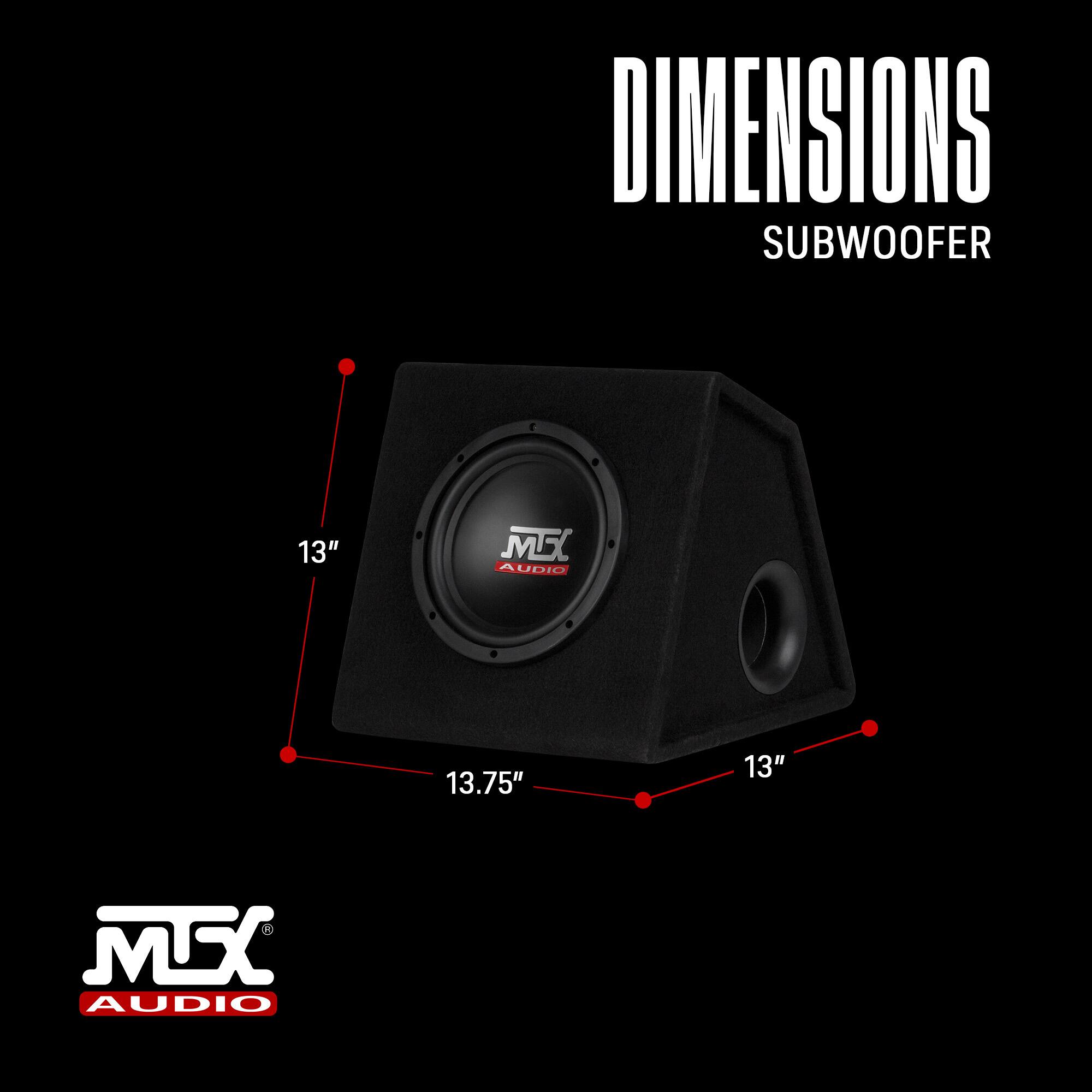 DIMENSIONS SUBWOOFER  
13"  
13.75"  
13"  
MX AUDIO