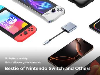 Adattatore RayNeo USB-C Con Carica PD 100W E Uscita Video 4K@60Hz Per Occhiali Smart E Steam Deck