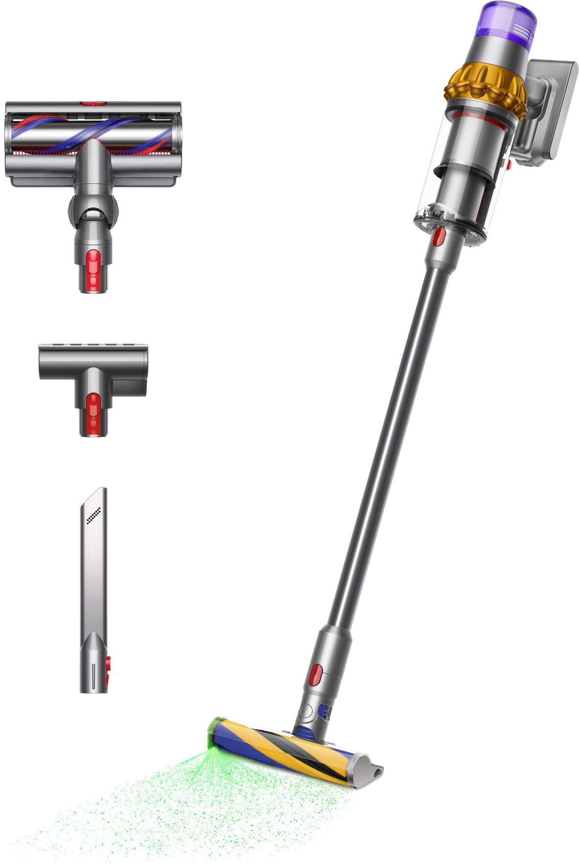 Front. Dyson - V15 Detect Cordless Vacuum - Yellow/Nickel.