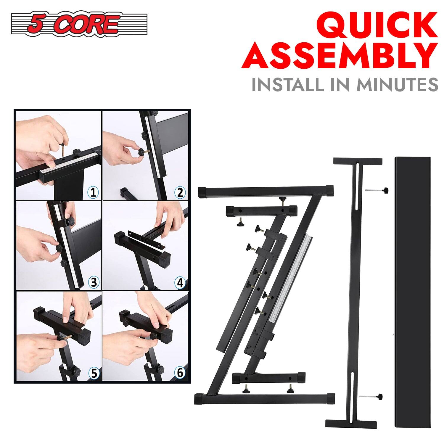 5 CORE

QUICK ASSEMBLY  
INSTALL IN MINUTES

1  
2  
3  
4  
5  
6