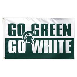 WinCraft - Michigan State Spartans 3' x 5' Single-Sided Deluxe Team Slogan Flag - Multicolor