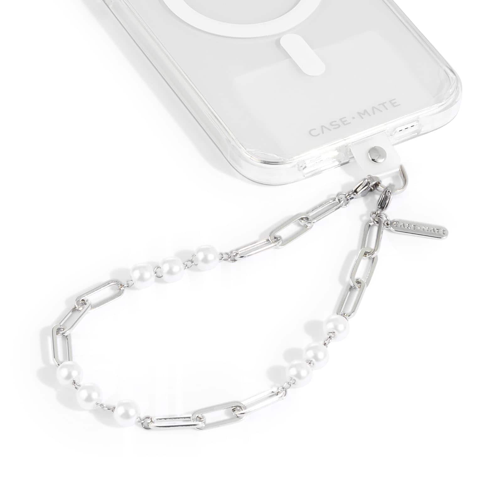 Case-Mate - CaseMate Chain Phone Wristlet Attaches To Most Phone Cases Silver /pearl - Silver Pearl