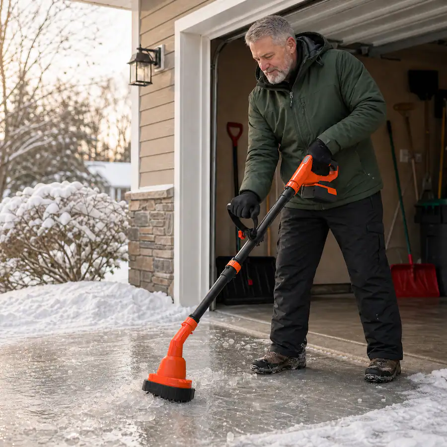 8in Scraper Voltask 24V Cordless Ice Removal Shovel, 8 Inch Dual Head Electric Ice ...