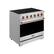 Left. Thor Kitchen - Gordon Ramsay Series by Thor Kitchen 6.0 Cu. Ft Freestanding Electric Range with Rose Gold Hardware - Stainless Steel.