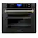 Front. ZLINE - 30" Autograph Edition Single Wall Oven with Self Clean in Black Stainless Steel and Polished Polished Gold - Black Stainless Steel.