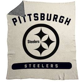 Logo Brands - Pittsburgh Steelers 50" x 60" Luxe Dreams Throw Blanket - Oatmeal
