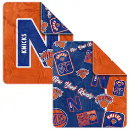 Logo Brands - New York Knicks 50" x 60" Dream Weave Throw Blanket - Royal