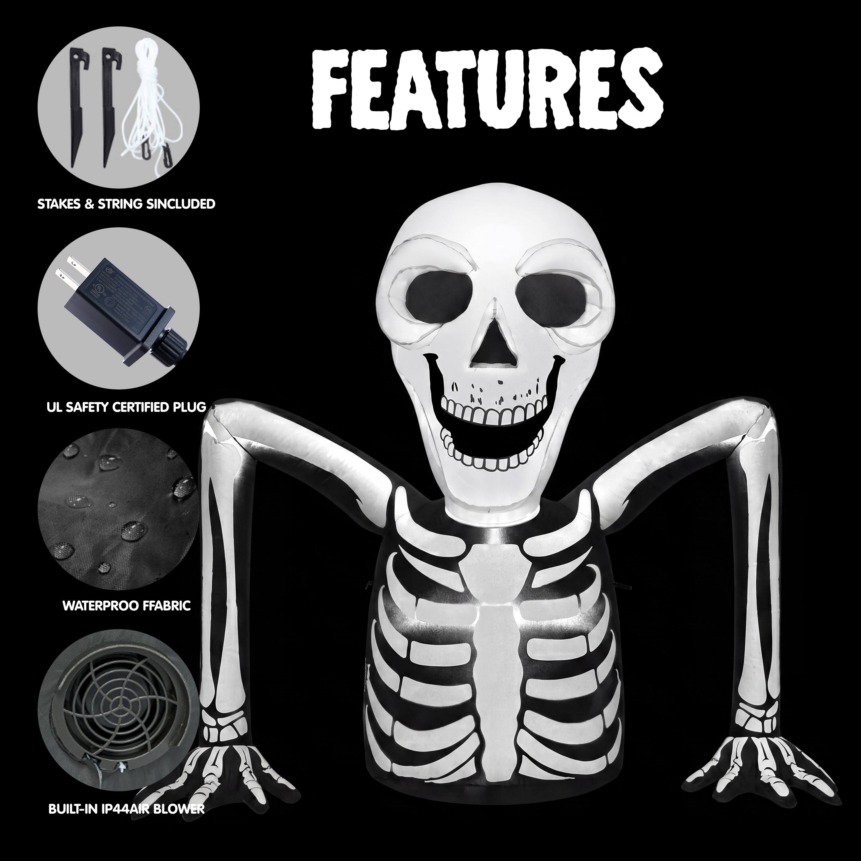 FEATURES

- STAKES & STRING INCLUDED
- UL SAFETY CERTIFIED PLUG
- WATERPROOF FABRIC
- BUILT-IN IP44 AIR BLOWER