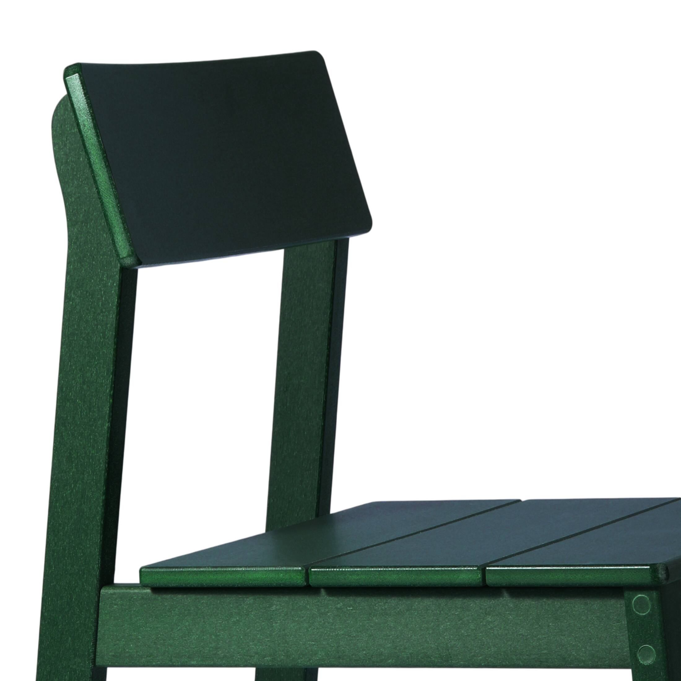 Alt View 5. WestinTrends - WestinTrends Paloma 7-Piece Modern HDPE Outdoor Patio Dining Table Set With Umbrella Hole - Dark Green.